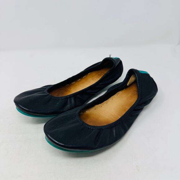 Tieks by Gavrieli Ballet Flats Navy Blue Leather Foldable Travel Shoes Size 7 - Picture 13 of 13